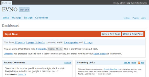 WordPress 2.5